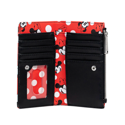 Porte Feuille Loungefly - Mickey - Minnie Mouse à Pois Rouge